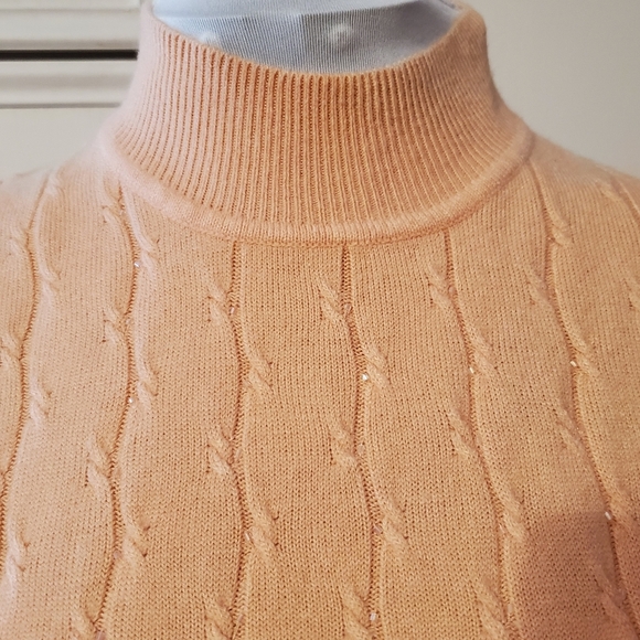 Koret Mock Neck Bead Embellished Knit Sweater - Picture 7 of 7